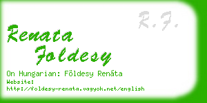 renata foldesy business card