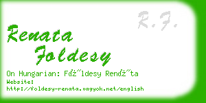 renata foldesy business card